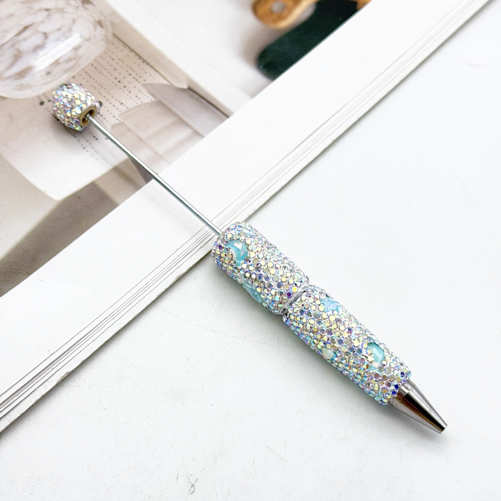 Wholesale DIY star moon mocha full diamond bead pen